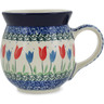 Polish Pottery Bubble Mug 16 oz Tulip Fever