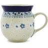 Polish Pottery Bubble Mug 16 oz White Frost