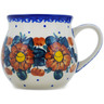 Polish Pottery Bubble Mug 21 oz Autumn Pansies UNIKAT