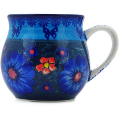 Polish Pottery Bubble Mug 21 oz Midnight Garden