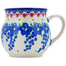 Polish Pottery Bubble Mug 21 oz Passion Poppy