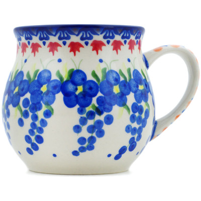 Polish Pottery Bubble Mug 21 oz Passion Poppy