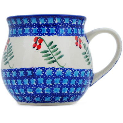 Polish Pottery Bubble Mug 21 oz Red Berries