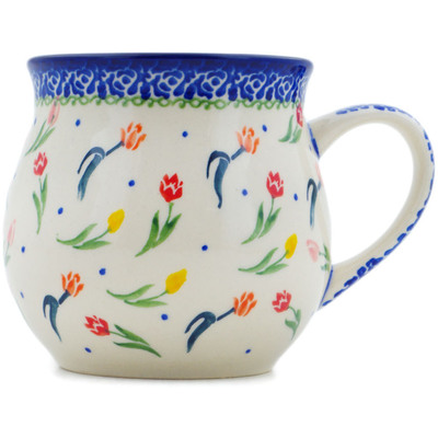 Polish Pottery Bubble Mug 21 oz Tulip Meadow