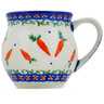 Polish Pottery Bubble Mug 8 oz Carrot Delight