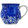 Polish Pottery Bubble Mug 8 oz Cobalt Fantasy