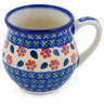 Polish Pottery Bubble Mug 8 oz Daisy Stitches