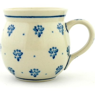 Polish Pottery Bubble Mug 8 oz Little Blue Bouquet