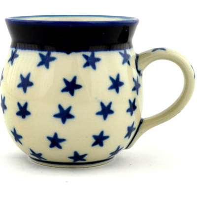 Polish Pottery Bubble Mug 8 oz Starburst Americana