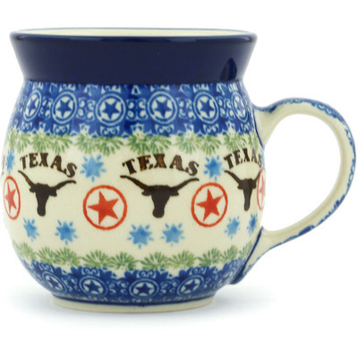 Polish Pottery Bubble Mug 8 oz State Of Texas