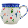 Polish Pottery Bubble Mug 8 oz Tulip Meadow