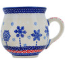 Polish Pottery Bubble Mug 8 oz Winter Sights UNIKAT