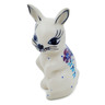 Polish Pottery Bunny Figurine 3&quot; The Floral Wish