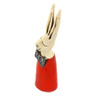 Ceramic Bunny Figurine 9&quot; Red