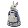 Polish Pottery Bunny Shaped Jar 11&quot; Sweet Dreams