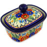 Polish Pottery Butter box Spring Splendor UNIKAT