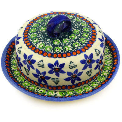 Polish Pottery Butter Dish 6&quot;