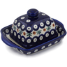 Polish Pottery Butter Dish 6&quot; Mosquito