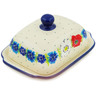 Polish Pottery Butter Dish 7&quot; Polish Country