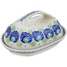 Polish Pottery Butter Dish 7&quot; Tail Feathers