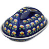 Polish Pottery Butter Dish 7&quot; Waterlily