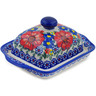 Polish Pottery Butter Dish 8&quot; Bold Sights UNIKAT