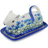 Polish Pottery Butter Dish 8&quot; Fresh Flora