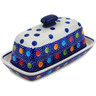 Polish Pottery Butter Dish 8&quot; Lights In The Sky