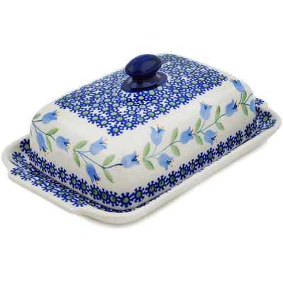 Polish Pottery Butter Dish 8&quot; Sweet Dreams