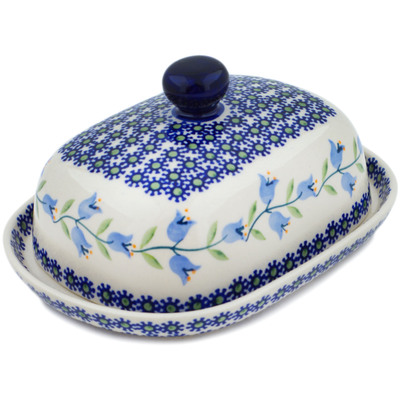 Polish Pottery Butter Dish 8&quot; Sweet Dreams