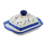 Polish Pottery Butter Dish 8&quot; Tulip Meadow