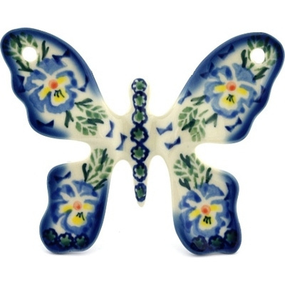 Polish Pottery Butterfly Figurine 4&quot; Blue Boutiques