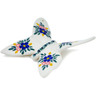 Polish Pottery Butterfly Figurine 5&quot; Blissful Blossoms