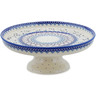 Polish Pottery Cake Stand 10&quot; Abstract Eruption UNIKAT