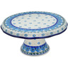 Polish Pottery Cake Stand 12&quot; Poppy Circle