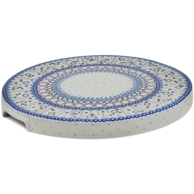 Polish Pottery Cake Stand 13&quot; Abstract Eruption UNIKAT