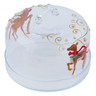 Glass Cake Stand with Cover 9&quot; Reindeer Games
