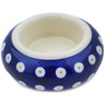 Polish Pottery Candle Holder 3&quot; Blue Eyes
