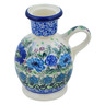 Polish Pottery Candle Holder 4&quot; Blue Meadow UNIKAT