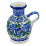 Polish Pottery Candle Holder 4&quot; Morning Glory Wreath UNIKAT