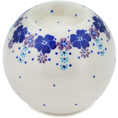 Polish Pottery Candle Holder 4&quot; The Floral Wish