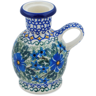 Polish Pottery Candle Holder 4&quot; Wild Diamonds UNIKAT