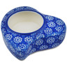 Polish Pottery Candle Holder 4&quot; Winter Frost