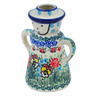 Polish Pottery Candle Holder 5&quot; Country Bouquet UNIKAT