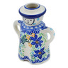 Polish Pottery Candle Holder 5&quot; Midnight Lilies UNIKAT