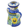 Polish Pottery Candle Holder 5&quot; Pansies Field UNIKAT