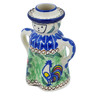 Polish Pottery Candle Holder 5&quot; Summer Rooster UNIKAT