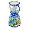 Polish Pottery Candle Holder 6&quot; Brilliant In Blue UNIKAT