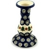 Polish Pottery Candle Holder 6&quot; Cranberries And Evergree