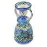 Polish Pottery Candle Holder 6&quot; Summer Garden UNIKAT